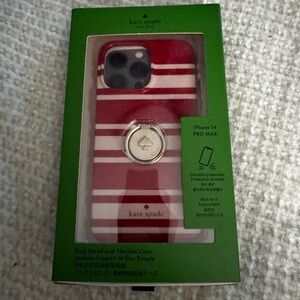 Kate Spade Red and White iPhone 14 Pro Max Case